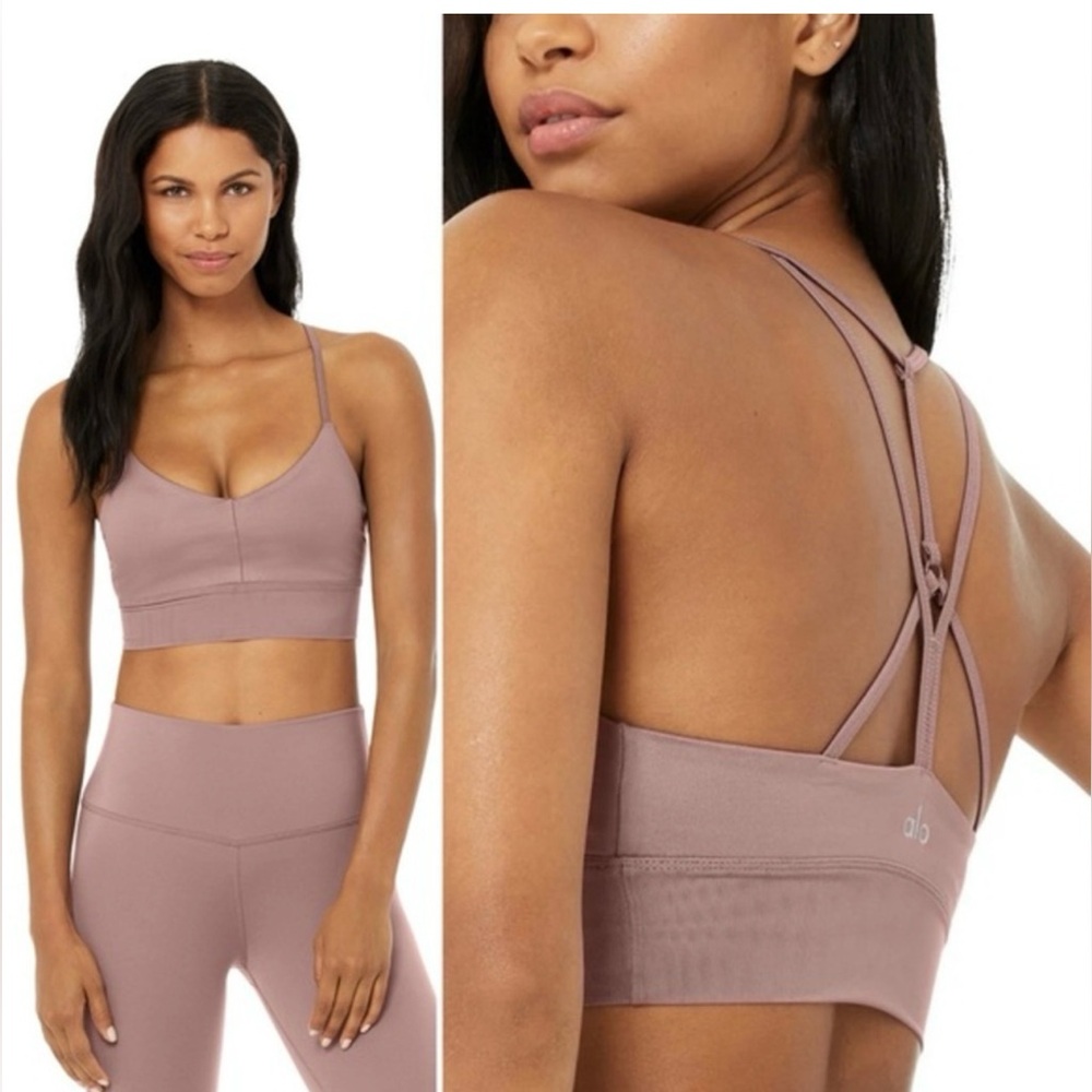 Alo yoga Woodrose lavish bra and high waist cargo legging set medium